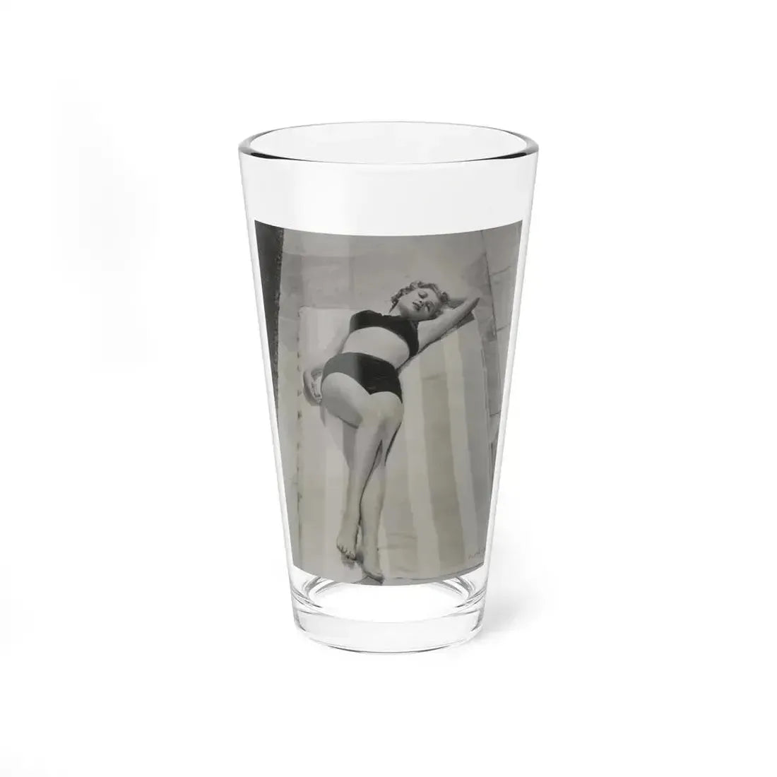 Carol Ohmart #65 - Negative Struck B&W 8x10 50's Era Pin-Up Photo High Quality Re-Print (Vintage Female Icon) Pint Glass 16oz 16oz - Go Mug Yourself
