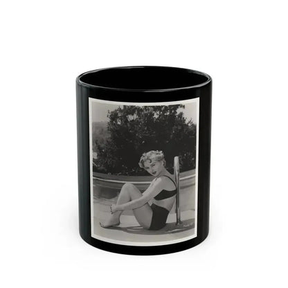 Carol Ohmart #66 - 50's Era Pin-Up Photo High Quality Re-Print (Vintage Female Icon) Black Coffee Mug 11oz - Go Mug Yourself