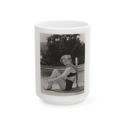Carol Ohmart #66 - 50's Era Pin-Up Photo High Quality Re-Print (Vintage Female Icon) White Coffee Mug 15oz - Go Mug Yourself
