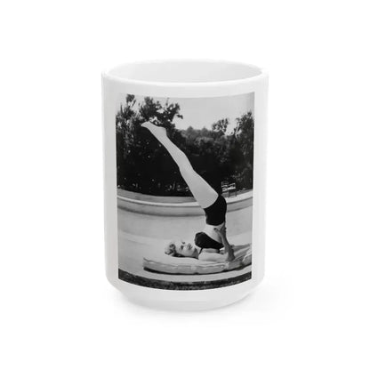 Carol Ohmart #67 (Vintage Female Icon) White Coffee Mug 15oz - Go Mug Yourself