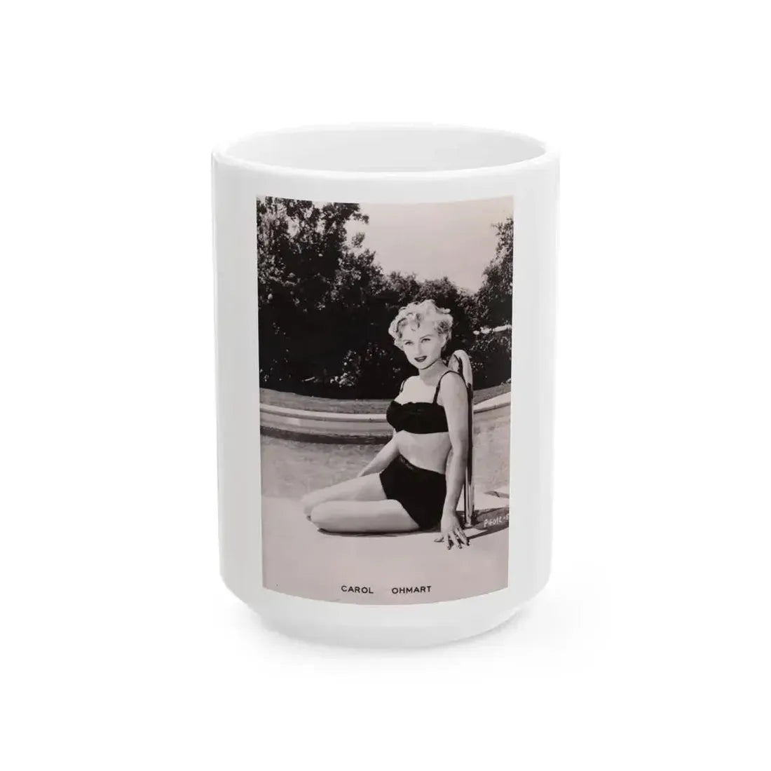 Carol Ohmart #68 (Vintage Female Icon) White Coffee Mug 15oz - Go Mug Yourself