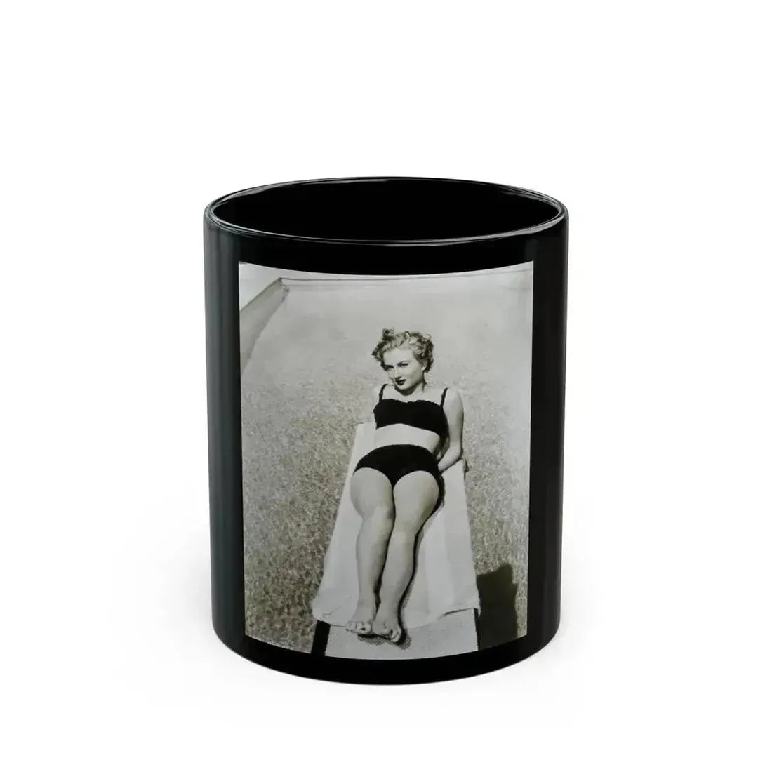 Carol Ohmart #69 (Vintage Female Icon) Black Coffee Mug 11oz - Go Mug Yourself