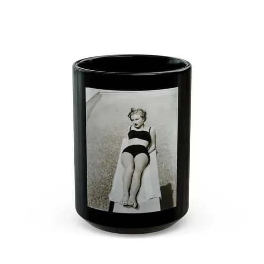 Carol Ohmart #69 (Vintage Female Icon) Black Coffee Mug 15oz - Go Mug Yourself