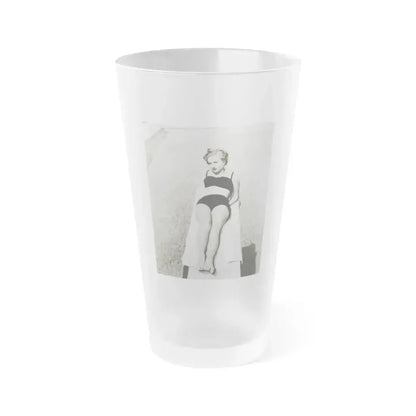 Carol Ohmart #69 (Vintage Female Icon) Frosted Pint Glass 16oz 16oz Frosted - Go Mug Yourself