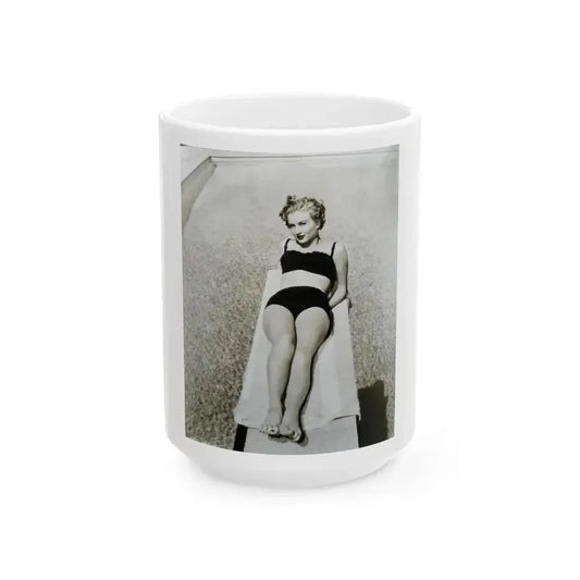 Carol Ohmart #69 (Vintage Female Icon) White Coffee Mug 15oz - Go Mug Yourself