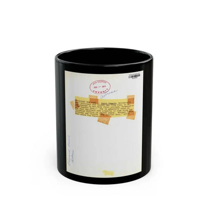 Carol Ohmart #72 - Vintage B&W 7.25x9.5 Pin-Up Photo from 2-17-56 1 (Vintage Female Icon) Black Coffee Mug 11oz - Go Mug Yourself