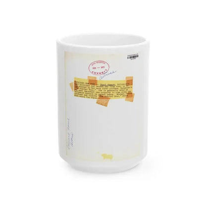 Carol Ohmart #72 - Vintage B&W 7.25x9.5 Pin-Up Photo from 2-17-56 1 (Vintage Female Icon) White Coffee Mug 15oz - Go Mug Yourself