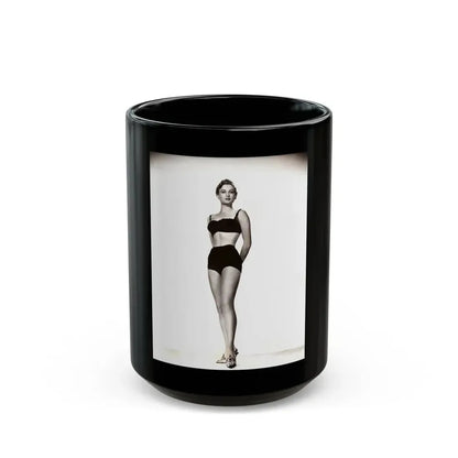 Carol Ohmart #72 - Vintage B&W 7.25x9.5 Pin-Up Photo from 2-17-56 (Vintage Female Icon) Black Coffee Mug 15oz - Go Mug Yourself