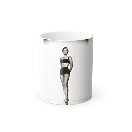 Carol Ohmart #72 - Vintage B&W 7.25x9.5 Pin-Up Photo from 2-17-56 (Vintage Female Icon) Color Changing Mug 11oz 11oz - Go Mug Yourself