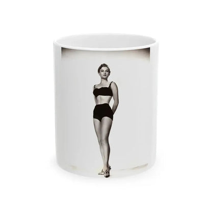 Carol Ohmart #72 - Vintage B&W 7.25x9.5 Pin-Up Photo from 2-17-56 (Vintage Female Icon) White Coffee Mug 11oz - Go Mug Yourself