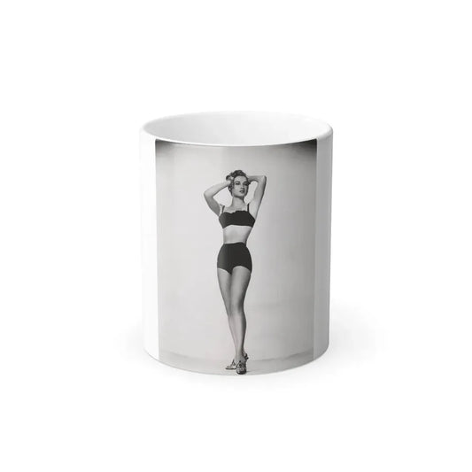 Carol Ohmart #73 - Vintage B&W 8x10 Pin-Up Photo from 6-28-56 (Vintage Female Icon) Color Changing Mug 11oz 11oz - Go Mug Yourself