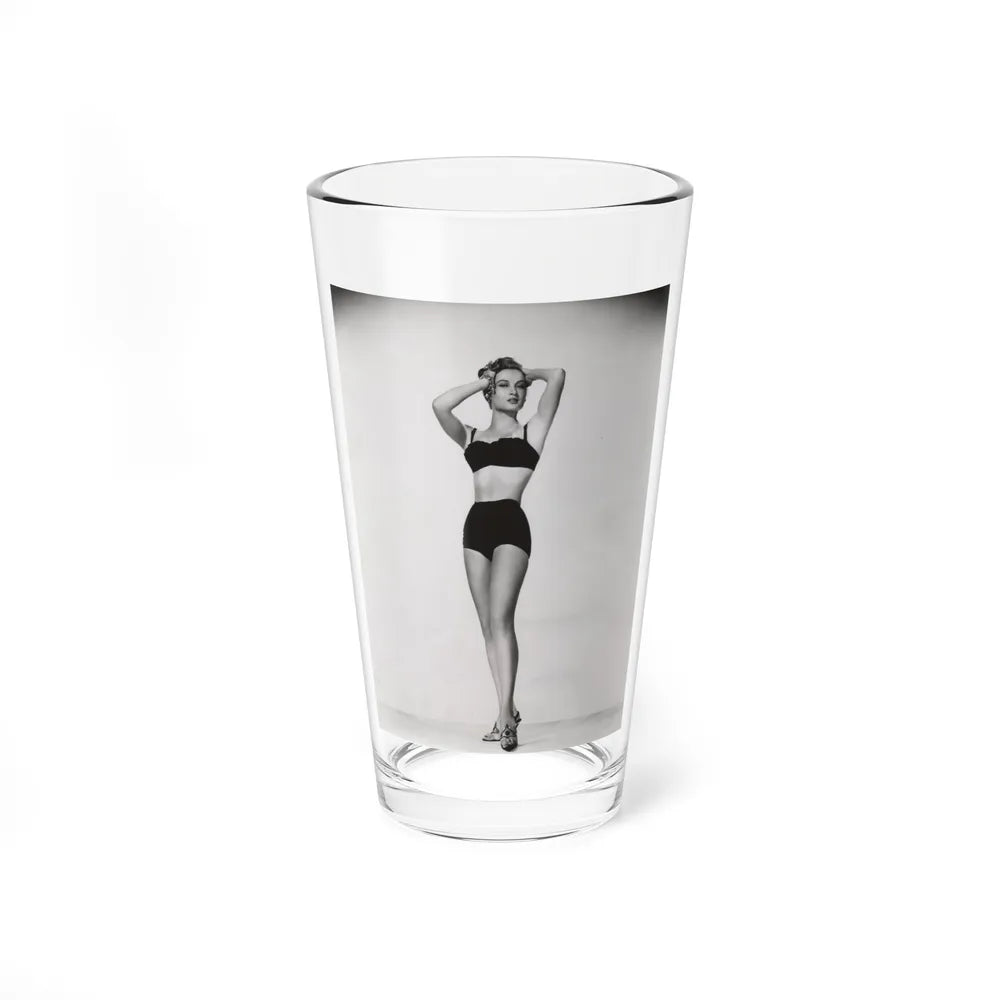 Carol Ohmart #73 - Vintage B&W 8x10 Pin-Up Photo from 6-28-56 (Vintage Female Icon) Pint Glass 16oz-16oz-Go Mug Yourself