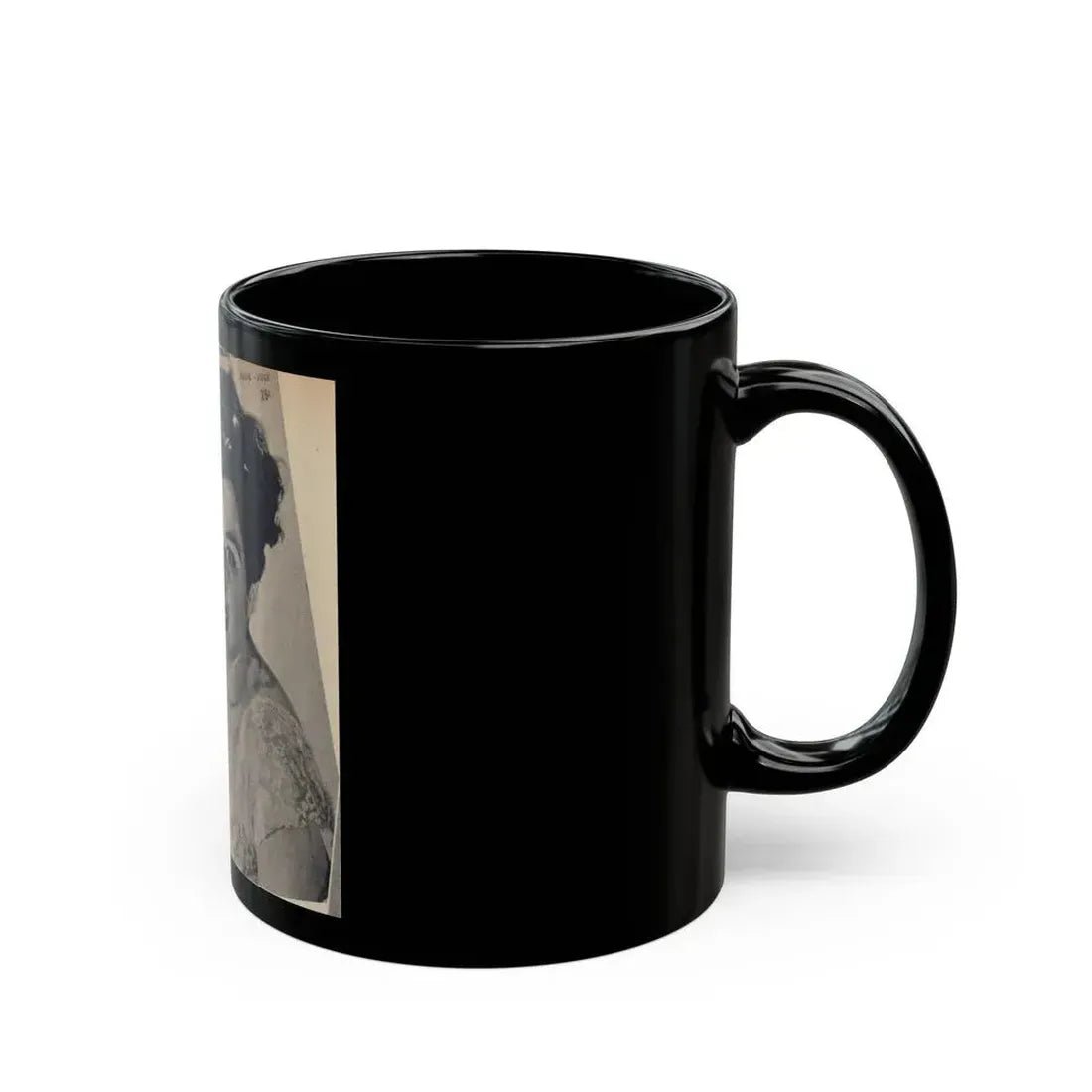 Carol Ohmart #76 - Pages 1 of 2 Mag. Cover 1 cropped from Famous MODELS Mag. March-April '51 (Vintage Female Icon) Black Coffee Mug - Go Mug Yourself