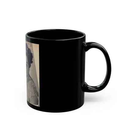 Carol Ohmart #76 - Pages 1 of 2 Mag. Cover 1 cropped from Famous MODELS Mag. March-April '51 (Vintage Female Icon) Black Coffee Mug - Go Mug Yourself