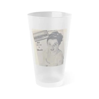 Carol Ohmart #76 - Pages 1 of 2 Mag. Cover 1 cropped from Famous MODELS Mag. March-April '51 (Vintage Female Icon) Frosted Pint Glass 16oz 16oz Frosted - Go Mug Yourself