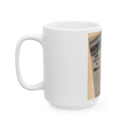 Carol Ohmart #76 - Pages 1 of 2 Mag. Cover 1 cropped from Famous MODELS Mag. March-April '51 (Vintage Female Icon) White Coffee Mug - Go Mug Yourself