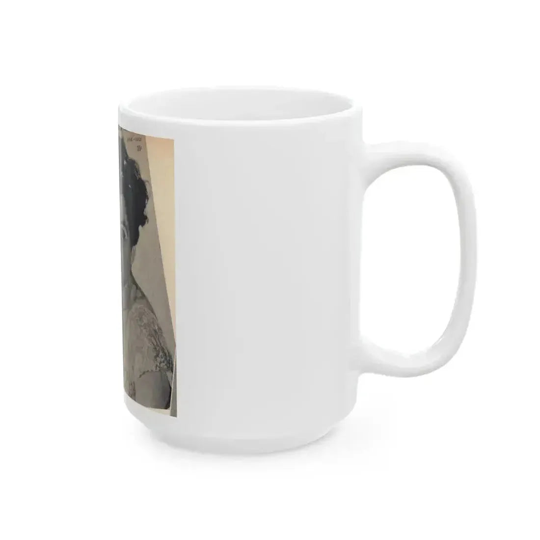 Carol Ohmart #76 - Pages 1 of 2 Mag. Cover 1 cropped from Famous MODELS Mag. March-April '51 (Vintage Female Icon) White Coffee Mug - Go Mug Yourself