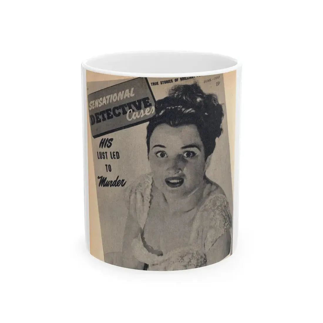 Carol Ohmart #76 - Pages 1 of 2 Mag. Cover 1 cropped from Famous MODELS Mag. March-April '51 (Vintage Female Icon) White Coffee Mug - Go Mug Yourself