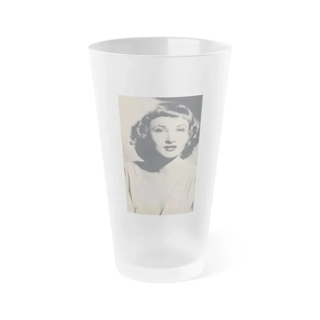 Carol Ohmart #78 - Pages 1 of 2 Photo 1 cropped from Famous MODELS Mag. March-April '51 (Vintage Female Icon) Frosted Pint Glass 16oz 16oz Frosted - Go Mug Yourself