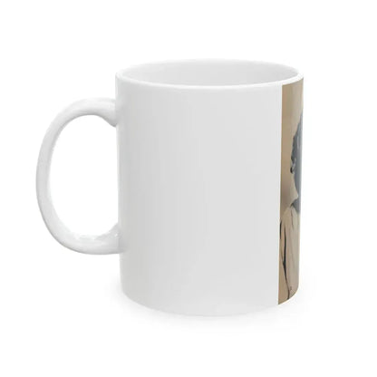 Carol Ohmart #78 - Pages 1 of 2 Photo 1 cropped from Famous MODELS Mag. March-April '51 (Vintage Female Icon) White Coffee Mug - Go Mug Yourself