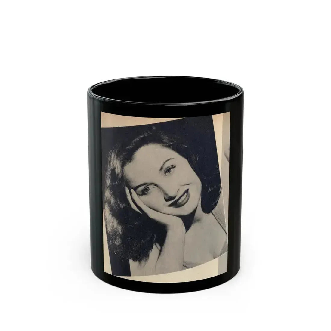 Carol Ohmart #79 - Pages 2 of 2 Photo 1 cropped from Famous MODELS Mag. March-April '51 (Vintage Female Icon) Black Coffee Mug 11oz - Go Mug Yourself