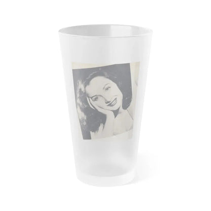 Carol Ohmart #79 - Pages 2 of 2 Photo 1 cropped from Famous MODELS Mag. March-April '51 (Vintage Female Icon) Frosted Pint Glass 16oz 16oz Frosted - Go Mug Yourself