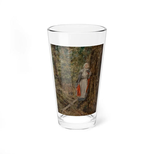 Caroline in the Woods (Attributed to Howard Chandler Christy) (Magazine Illustration) Pint Glass 16oz-16oz-Go Mug Yourself