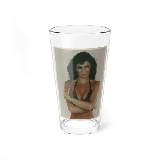 Caroline Munro #01 - 8x10 Color 70's Upper Body Bikini Glamour Photo (Vintage Female Icon) Pint Glass 16oz 16oz - Go Mug Yourself