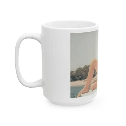 Caroline Munro #11 (Vintage Female Icon) White Coffee Mug - Go Mug Yourself