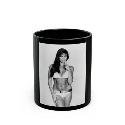 Caroline Munro #14 (Vintage Female Icon) Black Coffee Mug 11oz - Go Mug Yourself