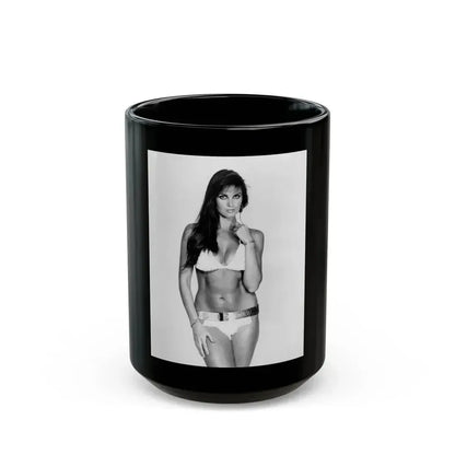 Caroline Munro #14 (Vintage Female Icon) Black Coffee Mug 15oz - Go Mug Yourself