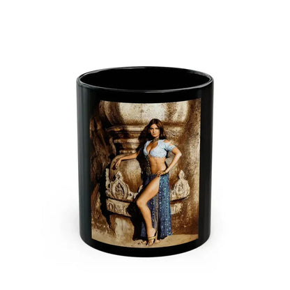 Caroline Munro #148 (Vintage Female Icon) Black Coffee Mug 11oz - Go Mug Yourself