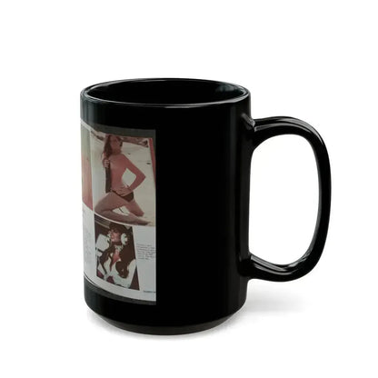 Caroline Munro #150 - Celebrity Skin '84 Topless Spread (Vintage Female Icon) Black Coffee Mug - Go Mug Yourself