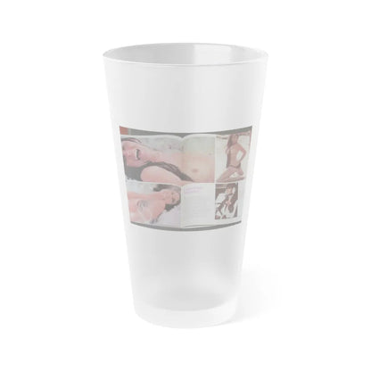 Caroline Munro #150 - Celebrity Skin '84 Topless Spread (Vintage Female Icon) Frosted Pint Glass 16oz-16oz-Frosted-Go Mug Yourself