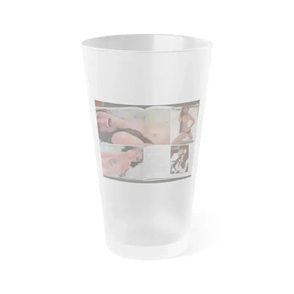 Caroline Munro #150 - Celebrity Skin '84 Topless Spread (Vintage Female Icon) Frosted Pint Glass 16oz 16oz Frosted - Go Mug Yourself