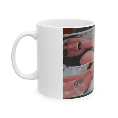 Caroline Munro #150 - Celebrity Skin '84 Topless Spread (Vintage Female Icon) White Coffee Mug - Go Mug Yourself