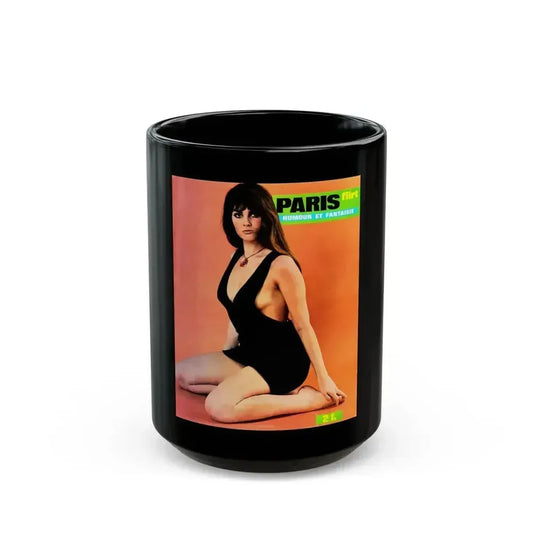 Caroline Munro #151 (Vintage Female Icon) Black Coffee Mug 15oz - Go Mug Yourself
