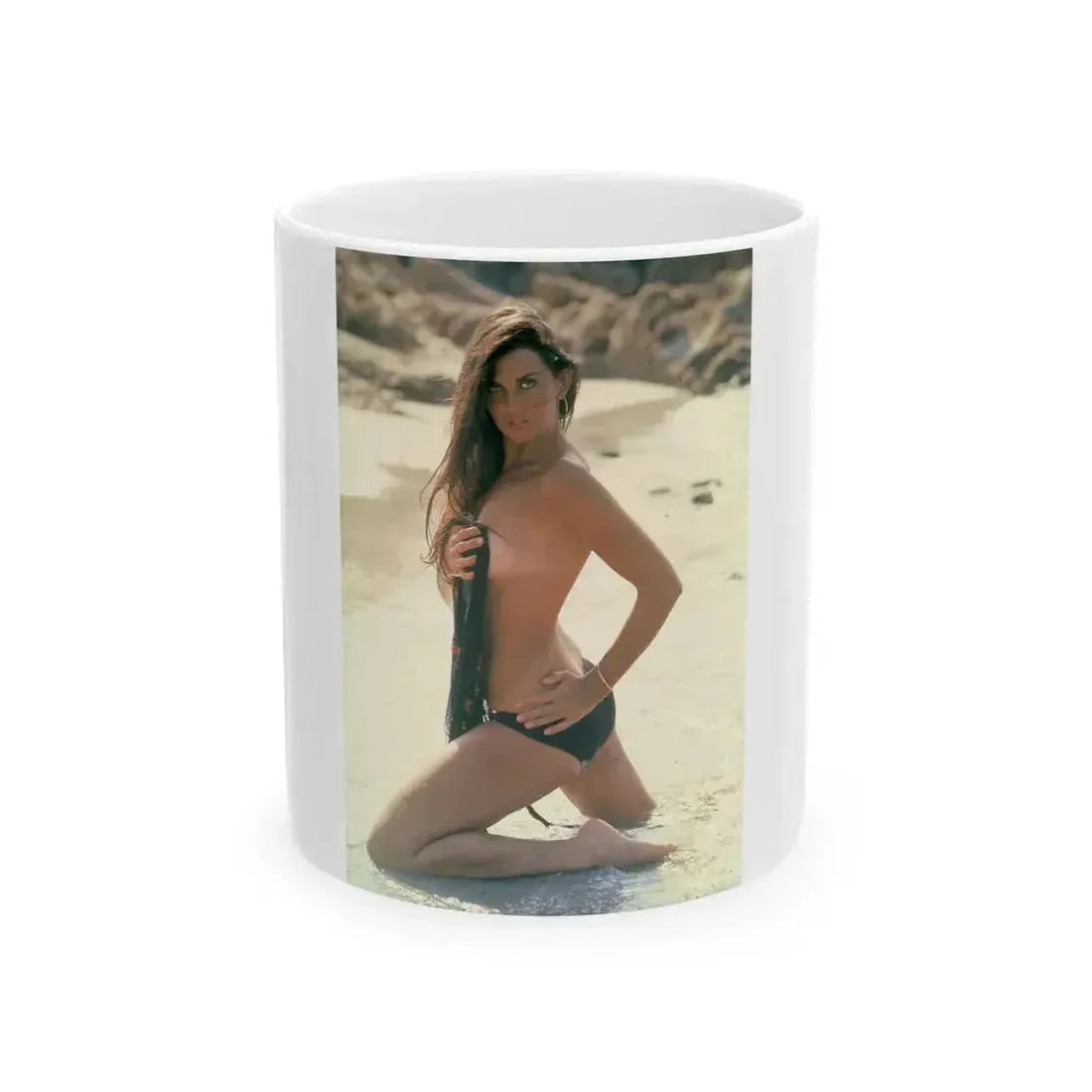 Caroline Munro #152 (Vintage Female Icon) White Coffee Mug 11oz - Go Mug Yourself