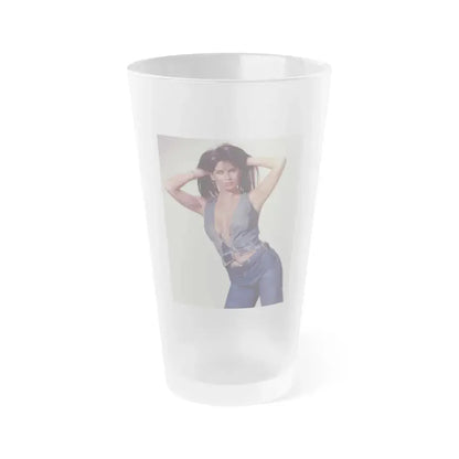 Caroline Munro #155 (Vintage Female Icon) Frosted Pint Glass 16oz 16oz Frosted - Go Mug Yourself