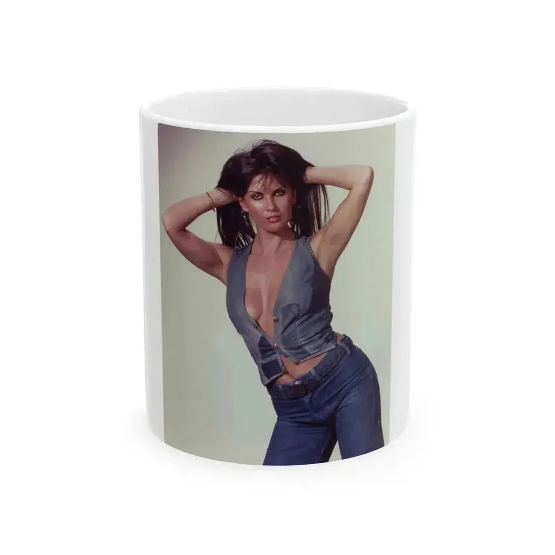 Caroline Munro #155 (Vintage Female Icon) White Coffee Mug 11oz - Go Mug Yourself