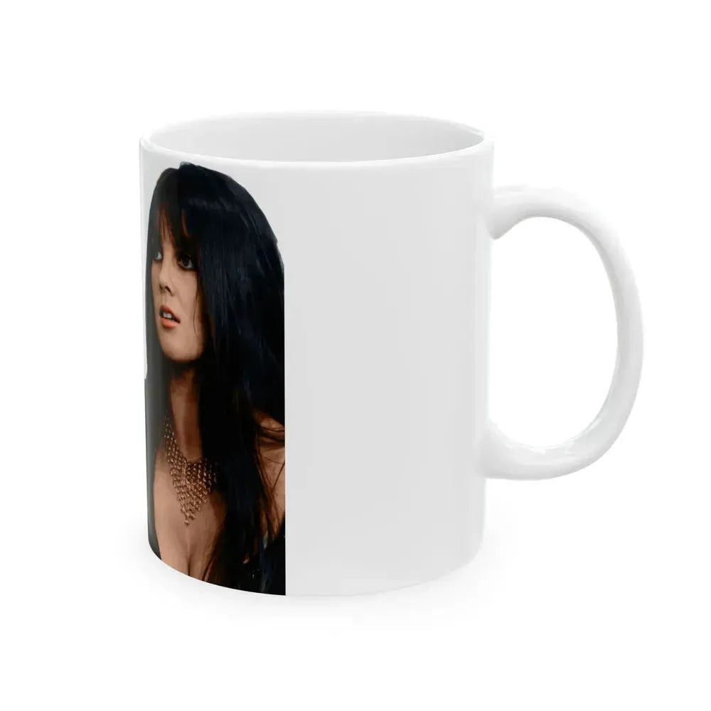 Caroline Munro #167 (Vintage Female Icon) White Coffee Mug - Go Mug Yourself