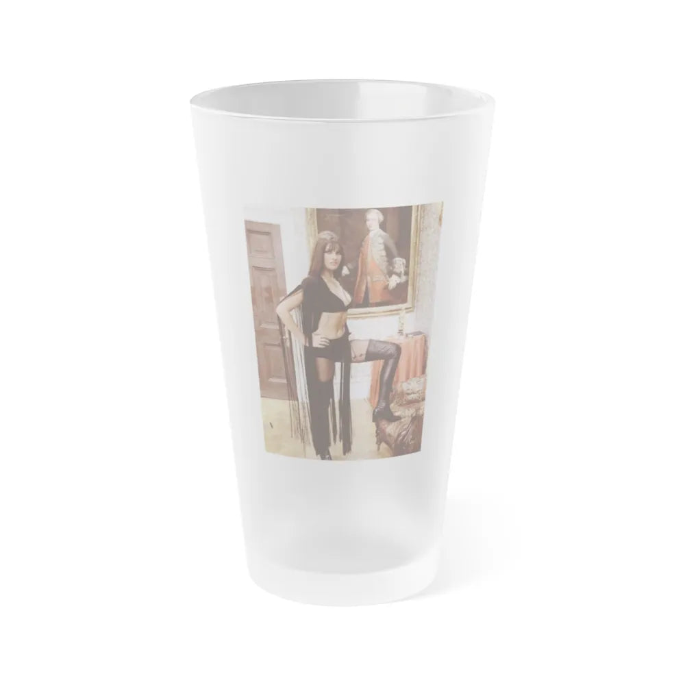 Caroline Munro #170 (Vintage Female Icon) Frosted Pint Glass 16oz-16oz-Frosted-Go Mug Yourself