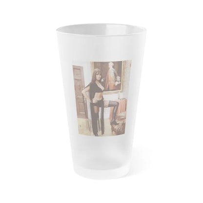 Caroline Munro #170 (Vintage Female Icon) Frosted Pint Glass 16oz-16oz-Frosted-Go Mug Yourself