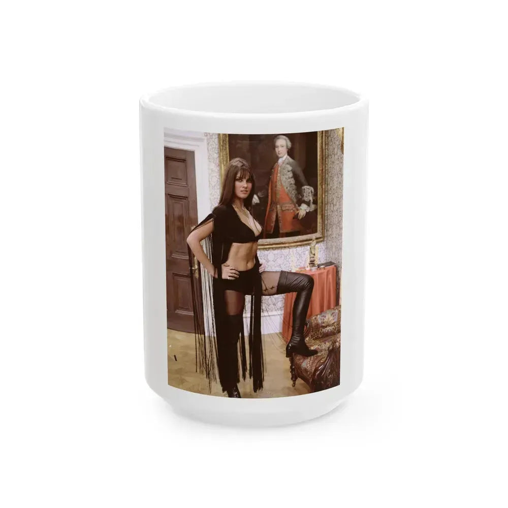 Caroline Munro #170 (Vintage Female Icon) White Coffee Mug 15oz - Go Mug Yourself