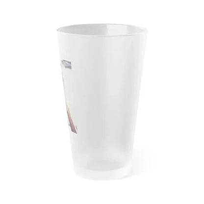 Caroline Munro #171 (Vintage Female Icon) Frosted Pint Glass 16oz - Go Mug Yourself