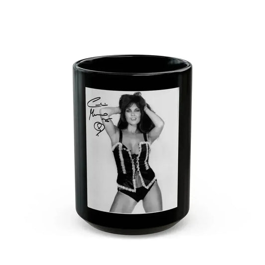 Caroline Munro #175 (Vintage Female Icon) Black Coffee Mug 15oz - Go Mug Yourself