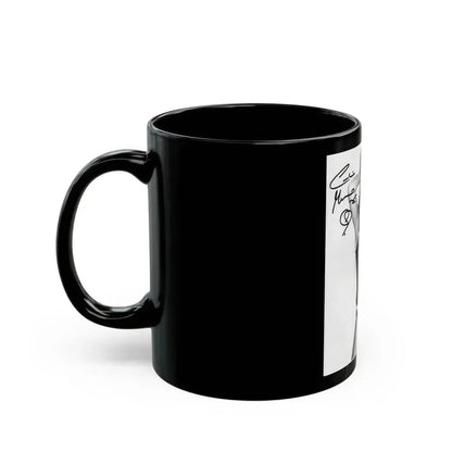 Caroline Munro #175 (Vintage Female Icon) Black Coffee Mug - Go Mug Yourself