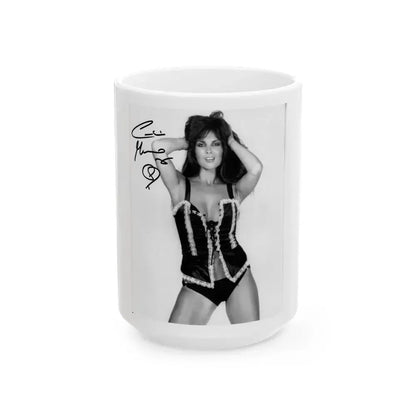 Caroline Munro #175 (Vintage Female Icon) White Coffee Mug 15oz - Go Mug Yourself