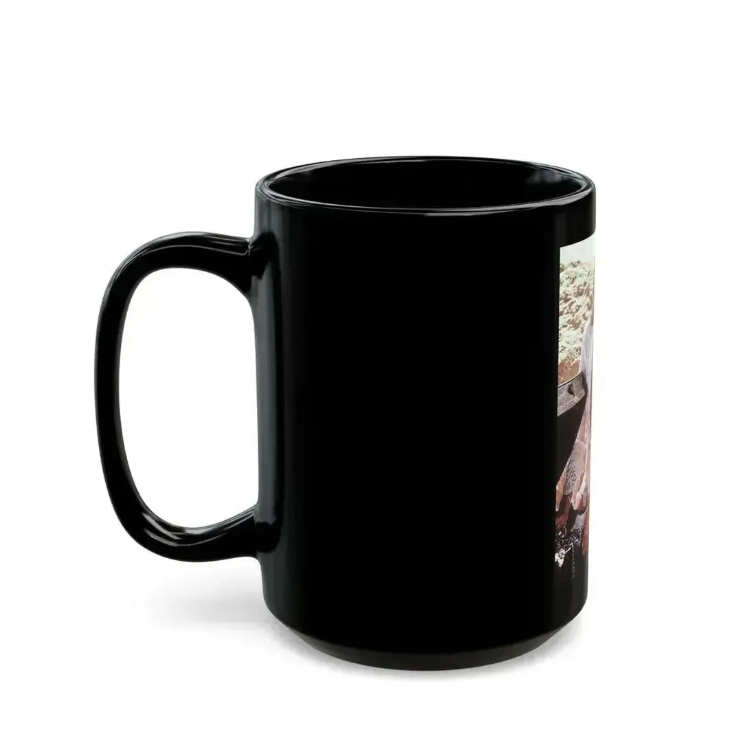 Caroline Munro #181 (Vintage Female Icon) Black Coffee Mug - Go Mug Yourself