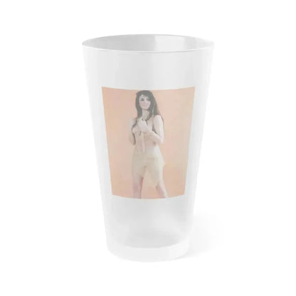 Caroline Munro #190 (Vintage Female Icon) Frosted Pint Glass 16oz 16oz Frosted - Go Mug Yourself